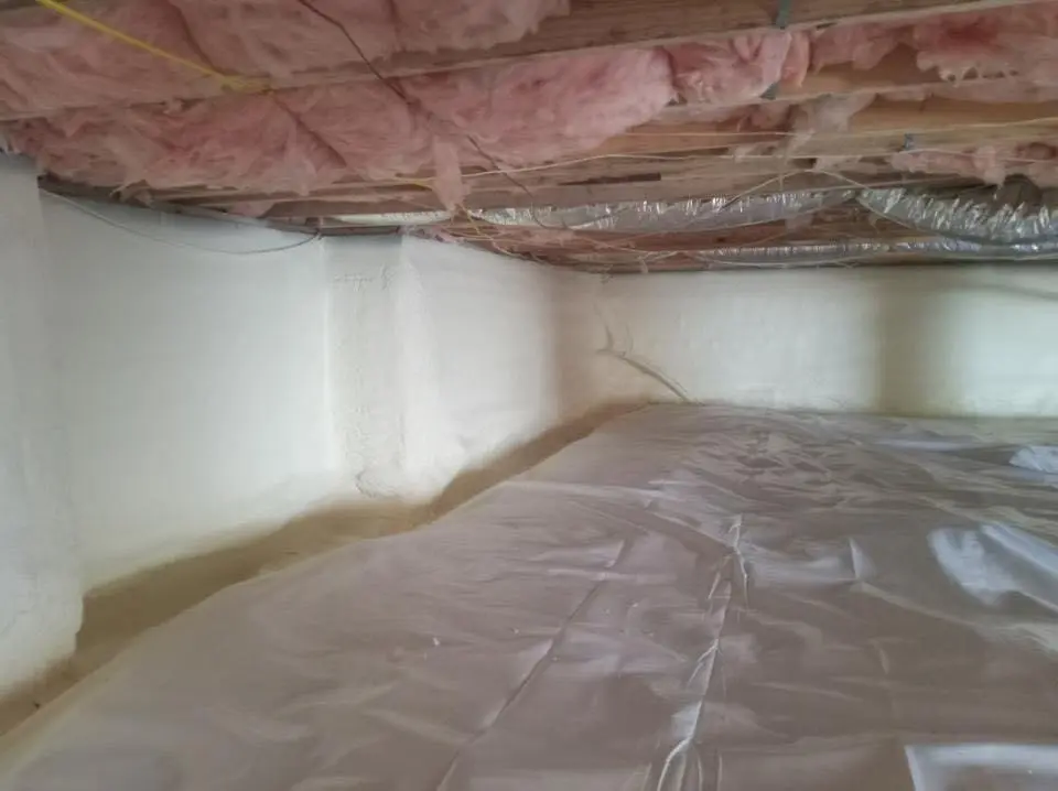 Crawl space encapsulation with closed-cell spray foam for Attic Insulation in Upper Hanover